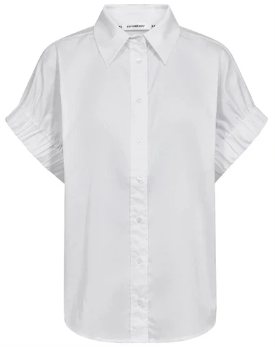 Co' Couture - PoppyCC Elastic Cuff Bluse - White